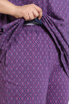 Zivame True Curv Petal Dreams Knit Cotton Pyjama - Medivel Blue — thumbnail 6